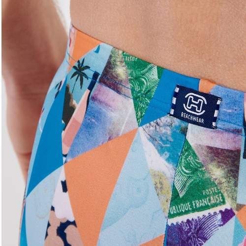 HOM Swimwear Port Cros bleu boxeur nageur