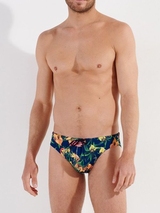 HOM Swimwear Flamingo bleu marine slip de bain