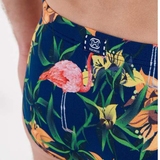 HOM Swimwear Flamingo bleu marine slip de bain