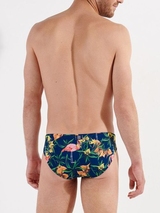 HOM Swimwear Flamingo bleu marine slip de bain
