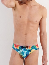 HOM Swimwear Dino turquoise slip de bain