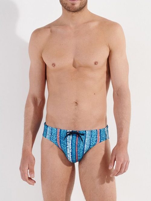 HOM Swimwear Harrisson turquoise slip de bain