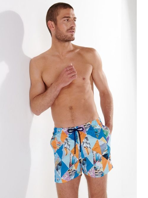 HOM Swimwear Port Cros bleu maillot de bain pour homme