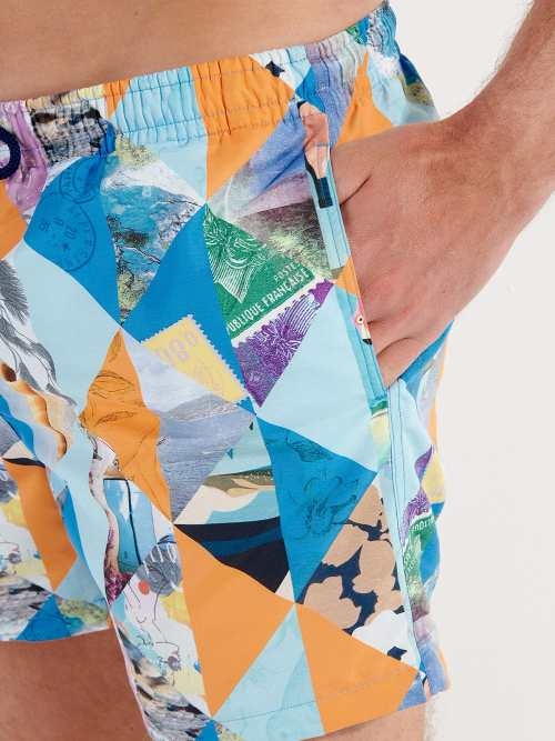 HOM Swimwear Port Cros bleu maillot de bain pour homme