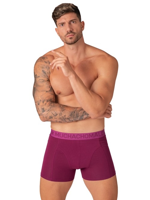 Muchachomalo Solid  noir boxer en coton