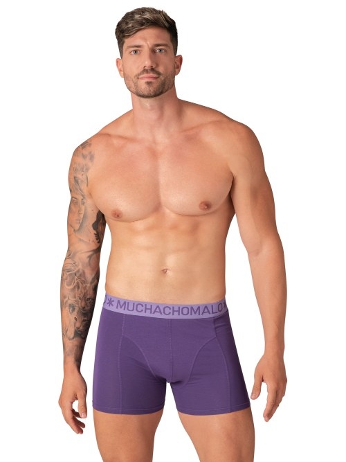 Muchachomalo Solid  noir boxer en coton