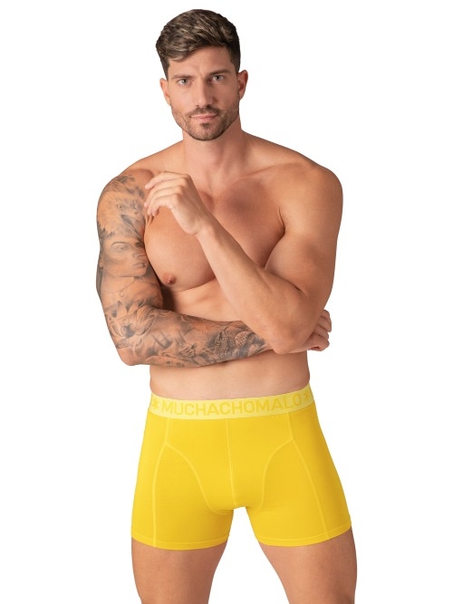 Muchachomalo Solid  noir boxer en coton