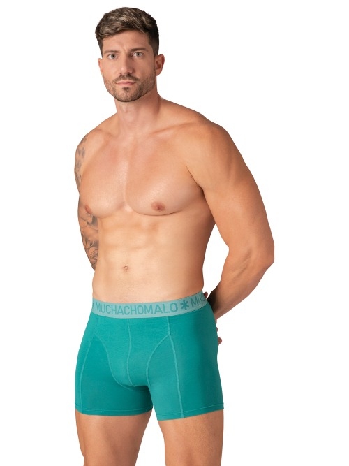 Muchachomalo Solid  bleu boxer en coton