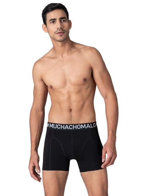 Muchachomalo Solid  noir boxer en coton