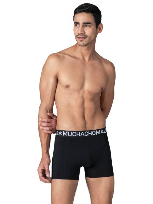 Muchachomalo Solid  noir boxer en coton