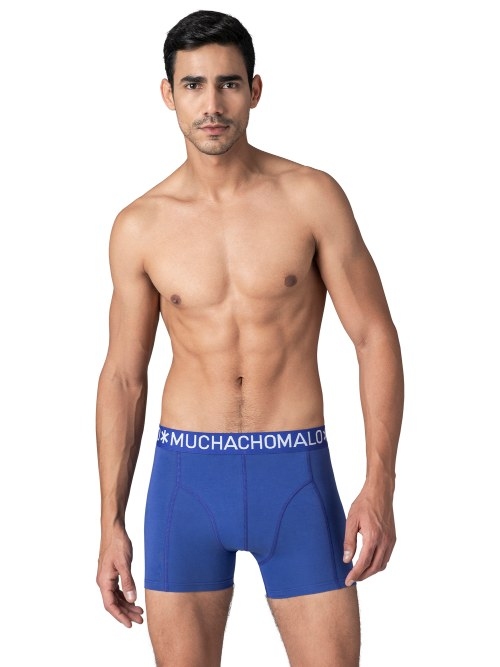 Muchachomalo Solid  bleu boxer en coton