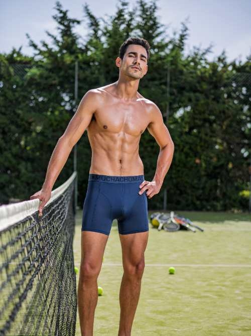 Muchachomalo Solid  bleu sport boxer