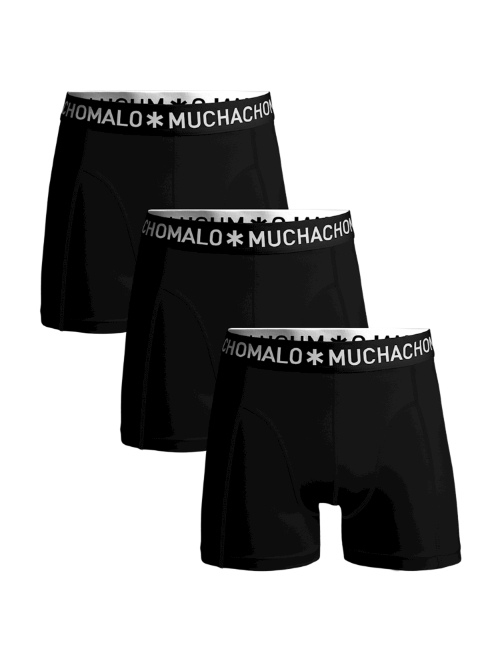 Muchachomalo Solid  noir boxer en coton
