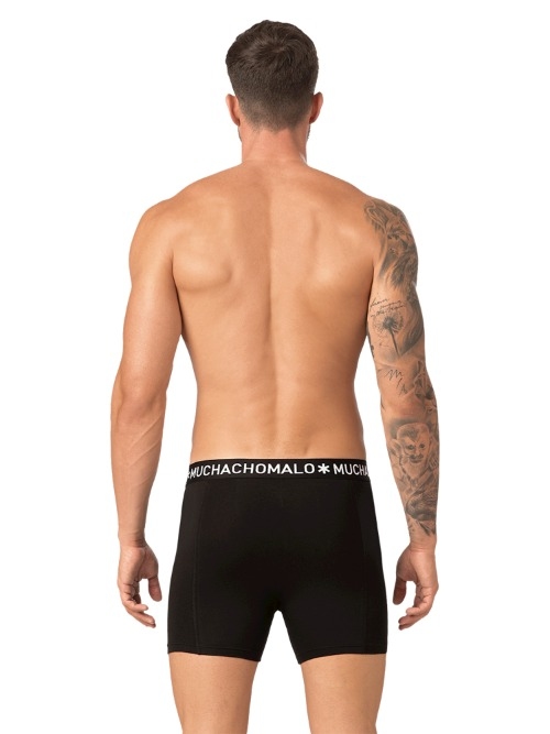 Muchachomalo Solid  noir boxer en coton