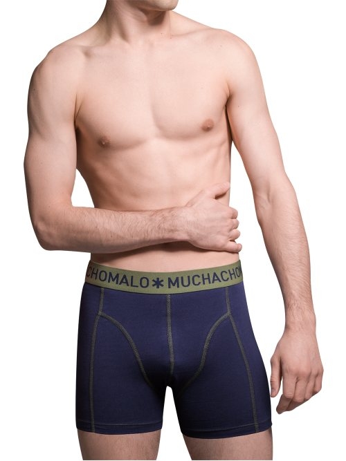 Muchachomalo Solid  bleu marine boxer en coton