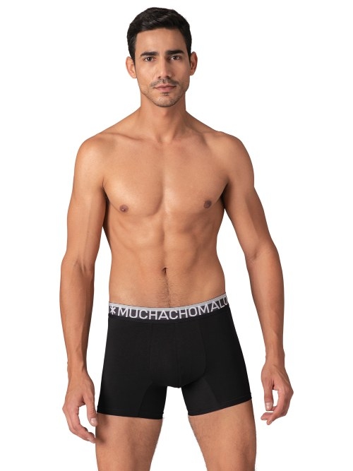 Muchachomalo Solid  noir boxer en coton