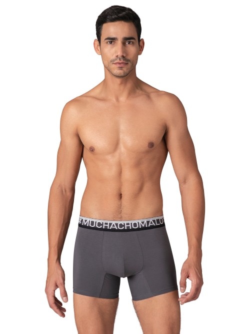 Muchachomalo Solid  noir boxer en coton