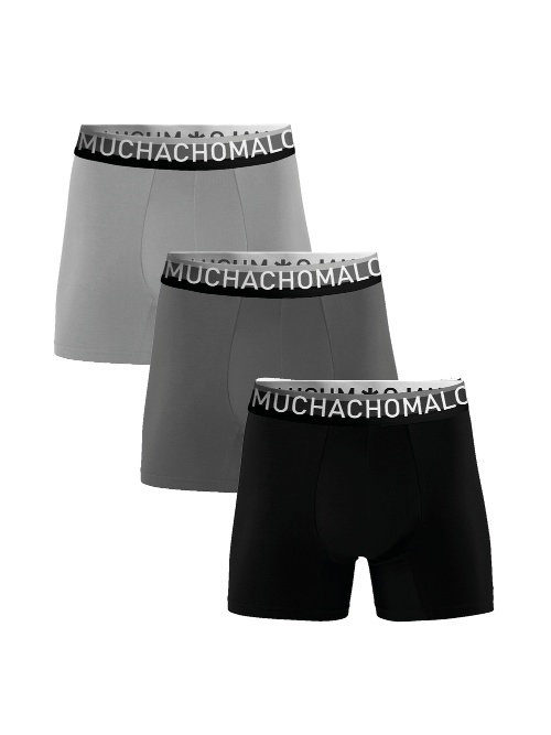 Muchachomalo Solid  noir boxer en coton