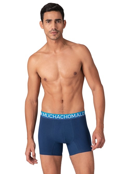 Muchachomalo Solid  bleu boxer en coton