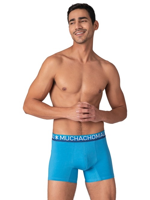 Muchachomalo Solid  bleu boxer en coton