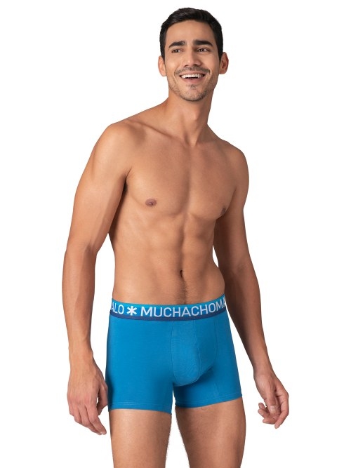 Muchachomalo Solid  bleu boxer en coton