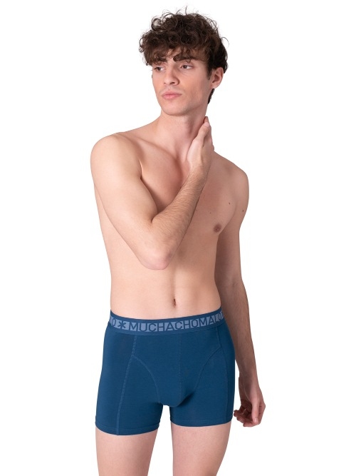 Muchachomalo Solid  bleu boxer en coton