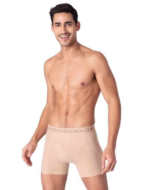 Muchachomalo Solid  beige boxer en coton
