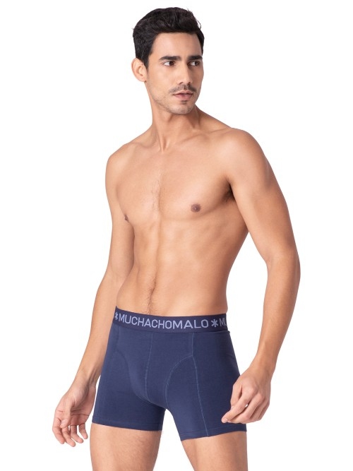 Muchachomalo Solid  bleu boxer en coton