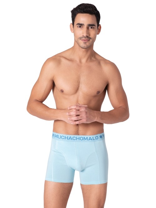 Muchachomalo Solid  bleu boxer en coton