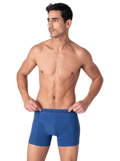 Muchachomalo Solid  bleu boxer en coton