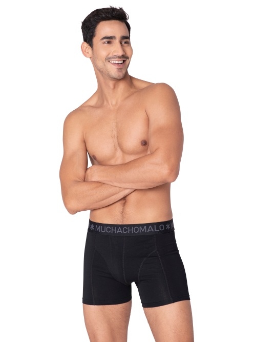 Muchachomalo Solid  noir boxer en coton