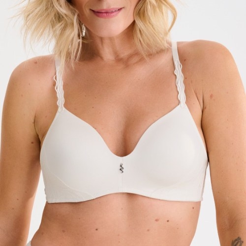 Lisca River crème soutien-gorge sans armatures en dentelle