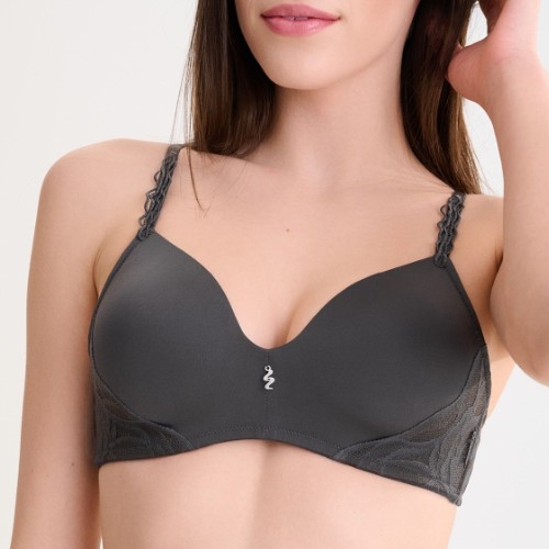 Lisca River anthracite soutien-gorge sans armatures en dentelle