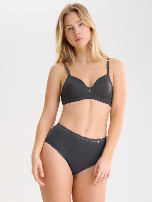 Lisca River anthracite soutien-gorge sans armatures en dentelle