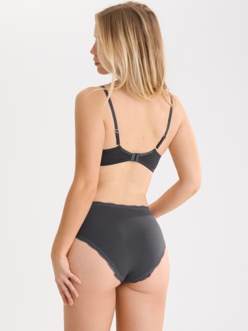 Lisca River anthracite soutien-gorge sans armatures en dentelle