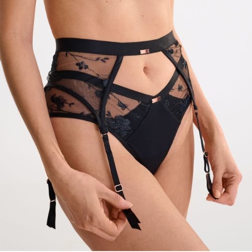 Lisca Passion noir jarretelles garter belt
