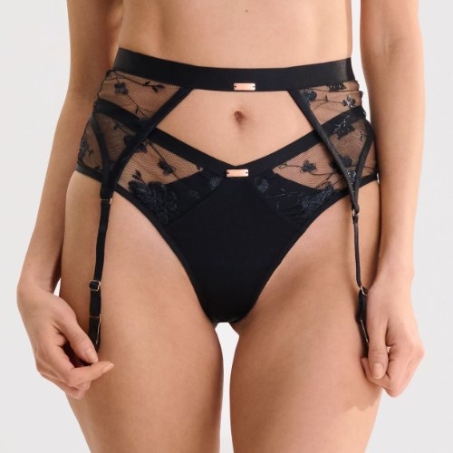 Lisca Passion noir jarretelles garter belt