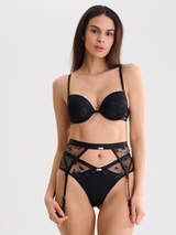 Lisca Passion noir jarretelles garter belt
