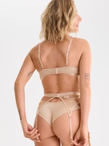 Lisca Passion rose with gold jarretelles garter belt
