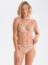 Lisca Passion rose with gold culotte string