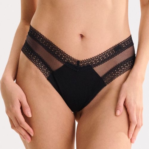 Lisca Adventure noir culotte string