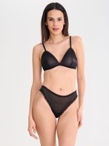 Lisca Shiny Star noir culotte string