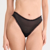 Lisca Shiny Star noir culotte string