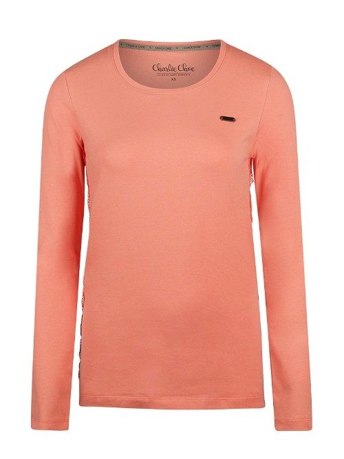 Charlie Choe Lovely Nights corail chemise de pyjama