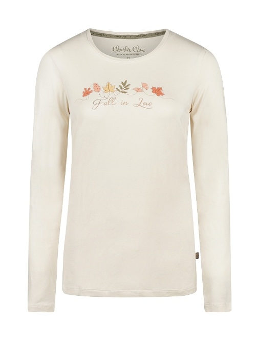 Charlie Choe Lovely Nights blanc cassé chemise de pyjama