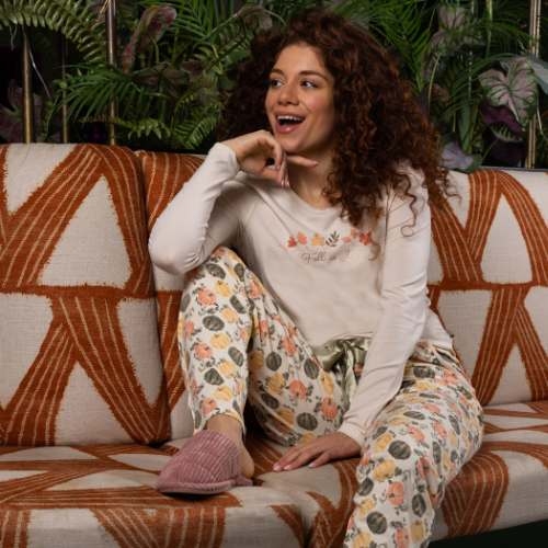 Charlie Choe Lovely Nights blanc cassé pantalon de pyjama