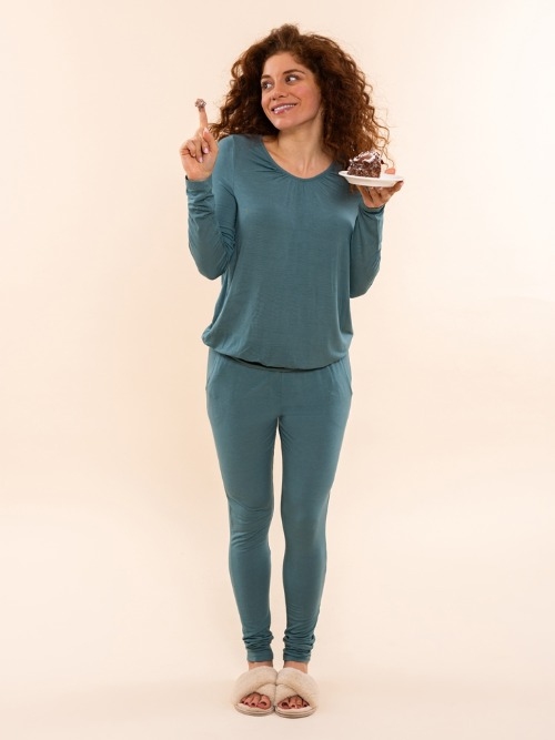 Charlie Choe Cozy Days vert chemise de pyjama