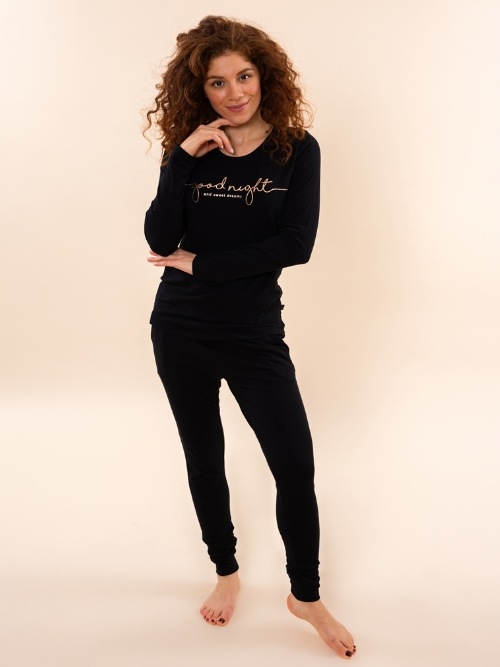 Charlie Choe Fall in Love noir chemise de pyjama