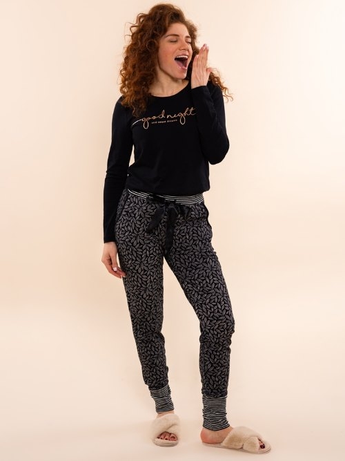 Charlie Choe Fall in Love noir chemise de pyjama