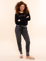 Charlie Choe Fall in Love noir pantalon de pyjama
